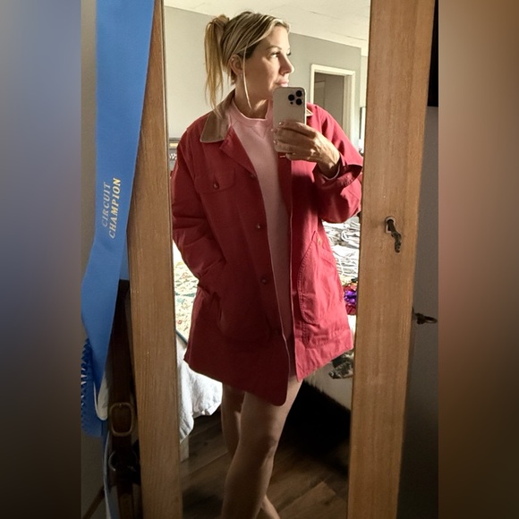 L.L.Bean Red/Brown Corduroy, Sz Large - Vintage Field Barn Jacket, Chore Coat - Picture 14 of 14